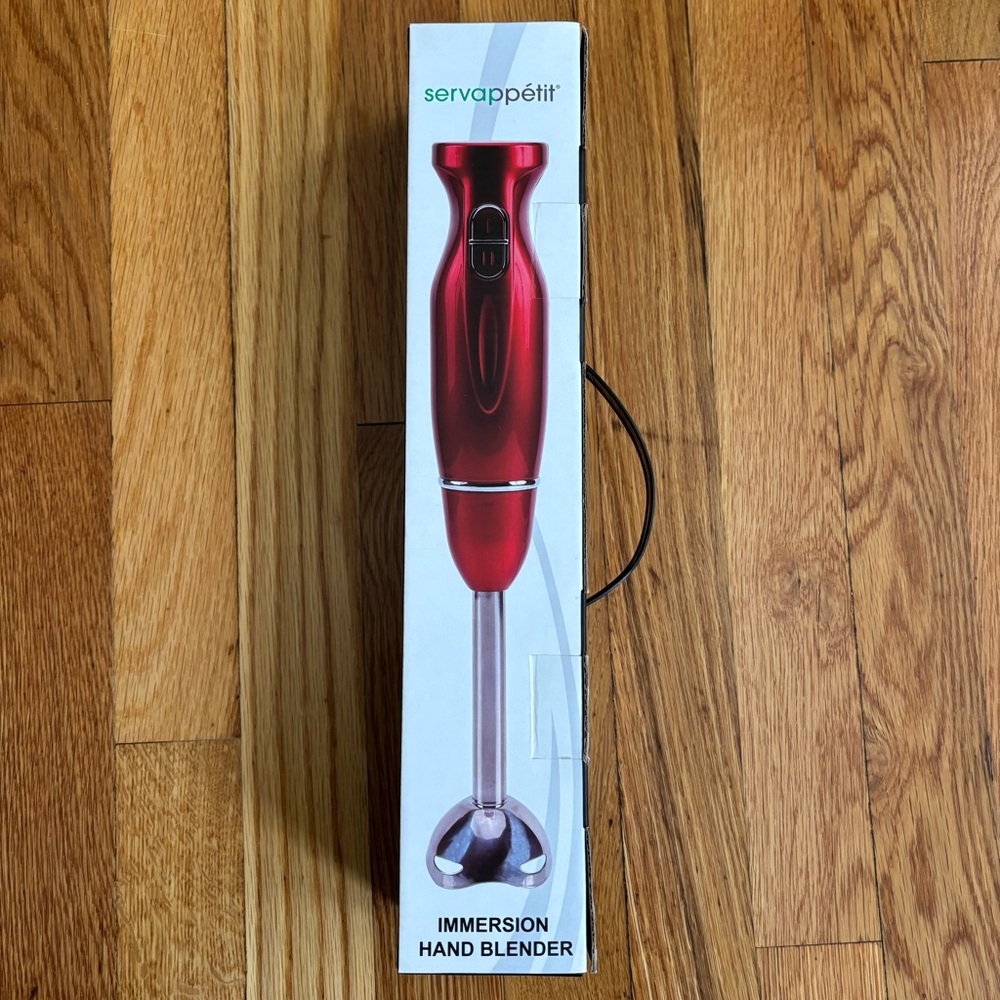 Red Immersion Hand Blender